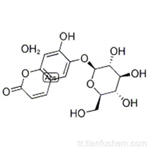 2H-1-Benzopiran-2-on, 6- (bD-glikopiranosiloksi) -7-hidroksi-, hidrat (2: 3) CAS 66778-17-4